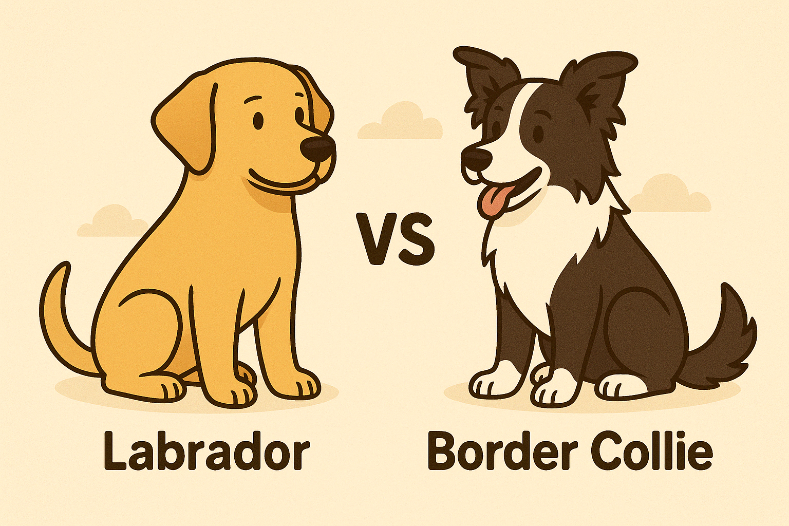 Labrodor R Border Labrador vs Border Collie - puppynestje.com
