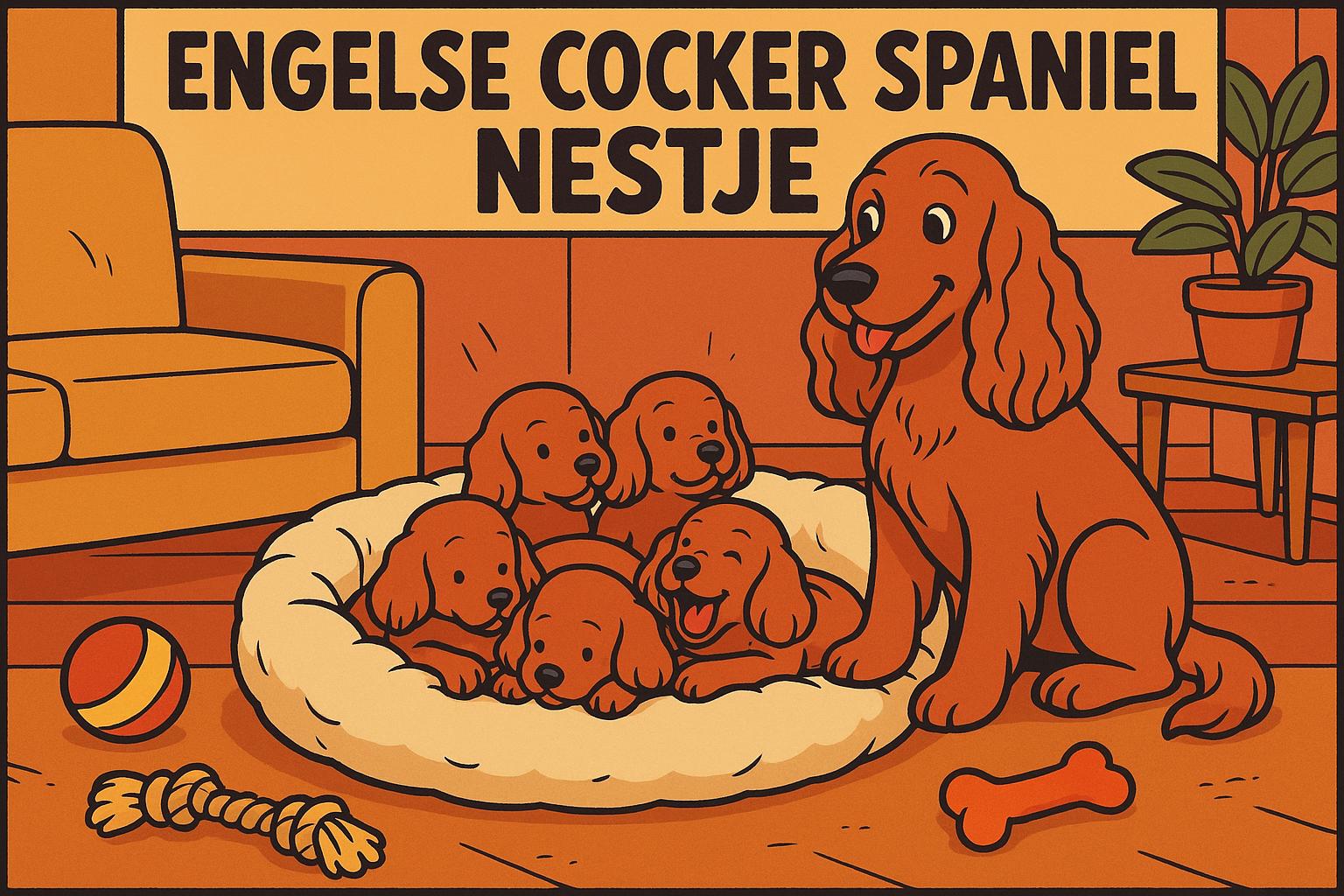 Engelse Cocker Spaniel Nestje