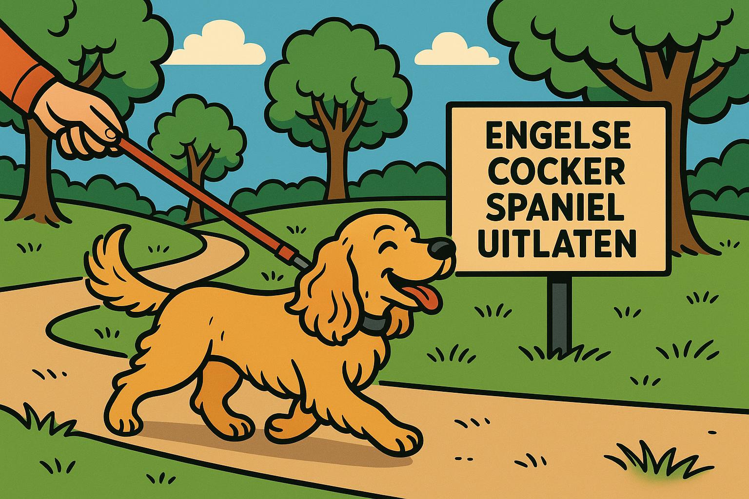 Engelse Cocker Spaniel Uitlaten